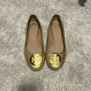 Gold Tory Burch flats